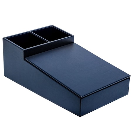 Dacasso Navy Blue Leatherette Coffee Condiment Organizer AG-4628